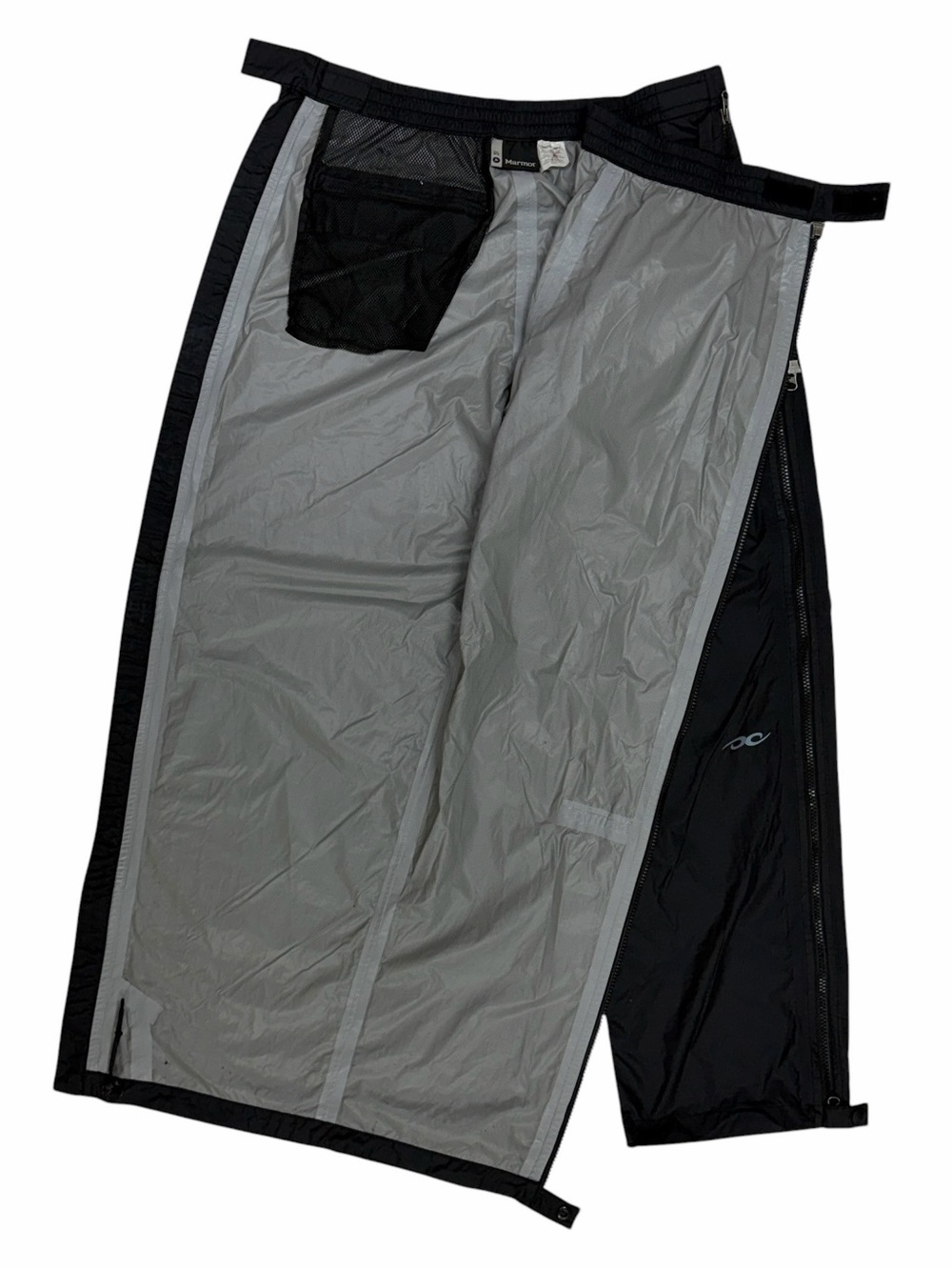 Marmot Precip Pants Medium Black Nylon Full Zip Gorpcore Rain Waterproof Hiking - Picture 5 of 14